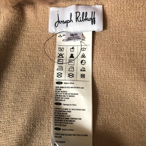 Joseph Ribkoff - Fur Poncho in Champagne - Picture 10 of 10